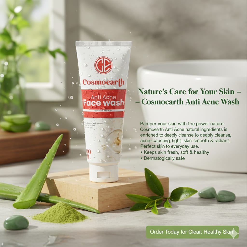 Cosmoearth Anti Acne Face Wash for Oily & Acne-Prone Skin | 100ml