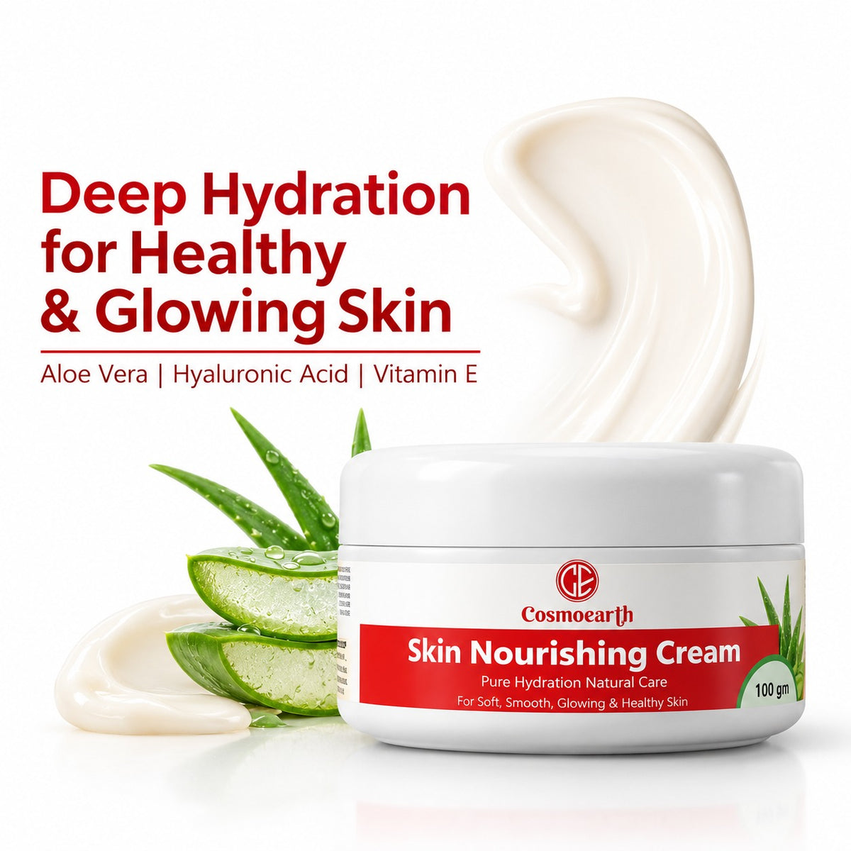 Cosmoearth Skin Nourishing Cream for Deep Hydration & Glowing Skin (100g)