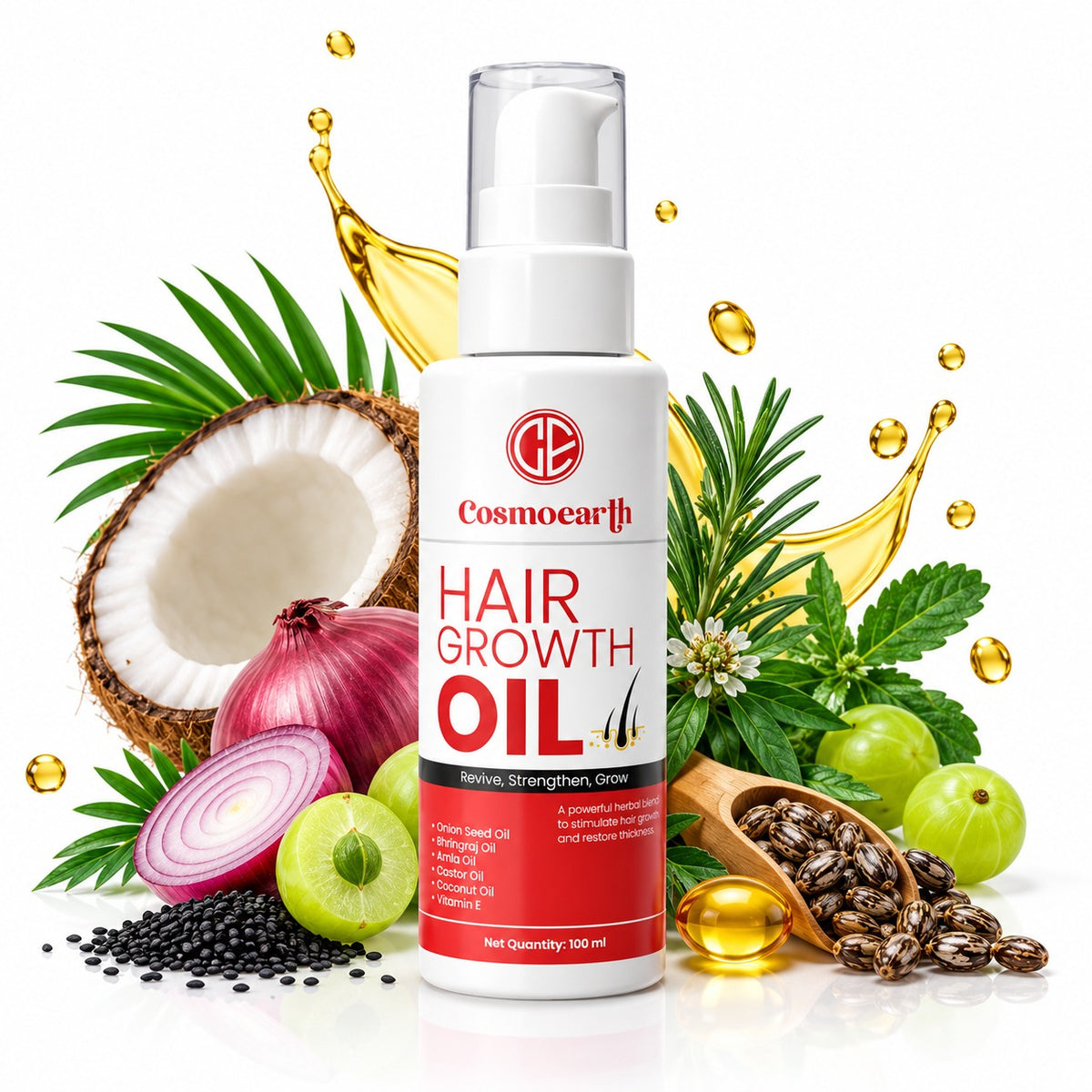 Cosmoearth Hair Growth Oil – Healthy Hair Growth – 100 ml